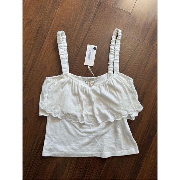 Z Supply XS Eyelet ruffle tank top - Picture 1 of 3